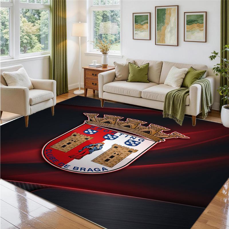 Braga FC Design Crystal Velvet Rug Soft Decorative Mat for Bedroom Entrance