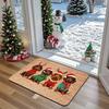 VIKAMA Spitz Dog Christmas Door Mat Cartoon Entrance Kitchen Non-slip Floor Mat Indoor Outdoor Carpet Home Decoration
