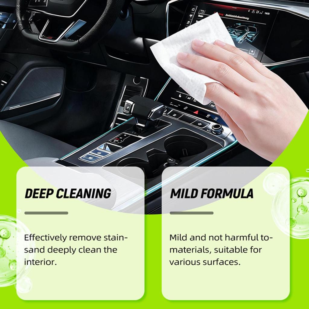 Car Interior Cleaning Wipes Multi-function Car Dashboard Seat Leather Nursing Brightening Wipes Car Wash Care Cleaning tools