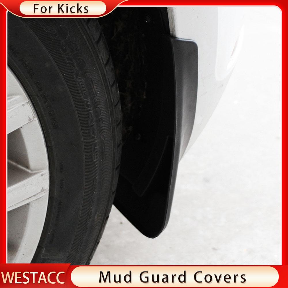 4Pcs/set Car Mud Flaps for Nissan Kicks 2017 2018    2022 2023 Front Back Mudflaps Mud Guard Cover