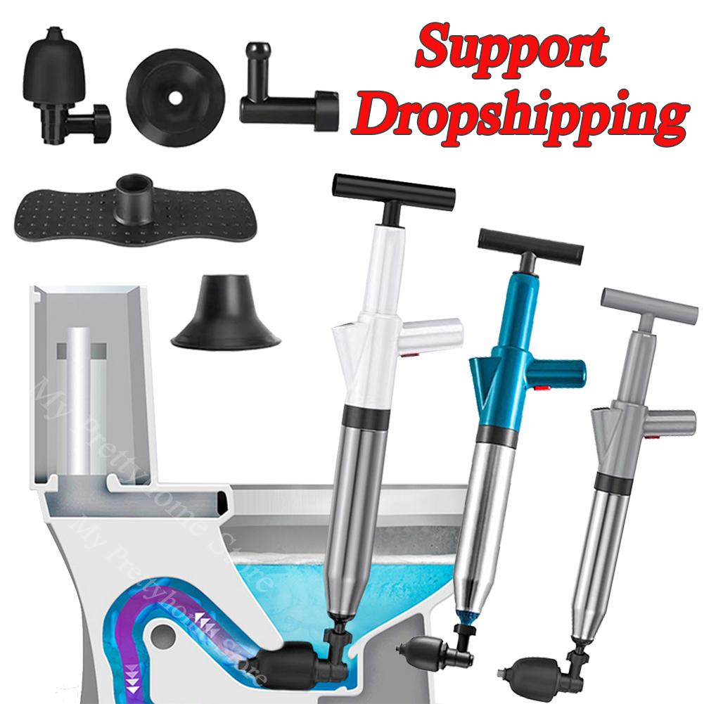 Sewer Dredge Clogged Remover Pipe Toilet Plungers Drain Blaster High Pressure Air Drain Cleaner Manual Pneumatic Dredge Tools