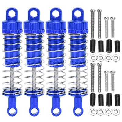 4PcsSet Shock Absorbers Aluminum Alloy Spring Damper Accessory for MN 112 D90 RC CarBlue
