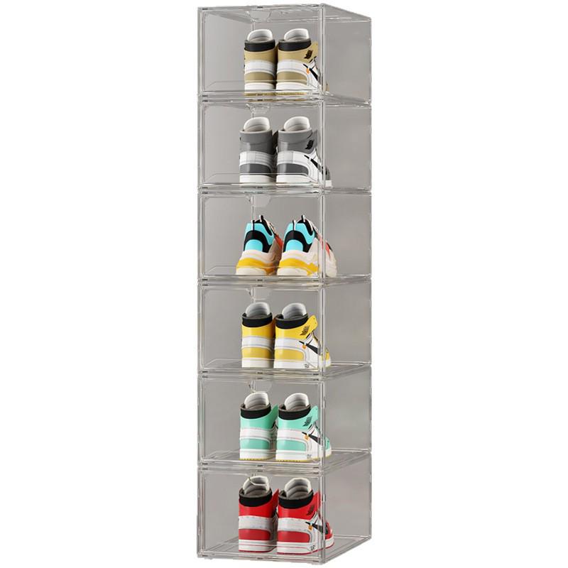 Acrylic Magnetic Shoe Storage Box – Transparent, Anti-Oxidation Shoe Cabinet and Rack for Sneakers.