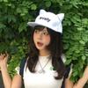 Girly Cat Ears Baseball Cap Kawaii Cute Peaked Cap Foldable Star Pattern Baseball Hat  Woman Girls