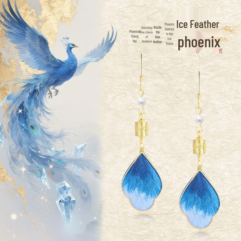 Chinese Heritage Velvet Flower Tie-Dye 925 Sterling Silver Earrings for Hanfu Qipao