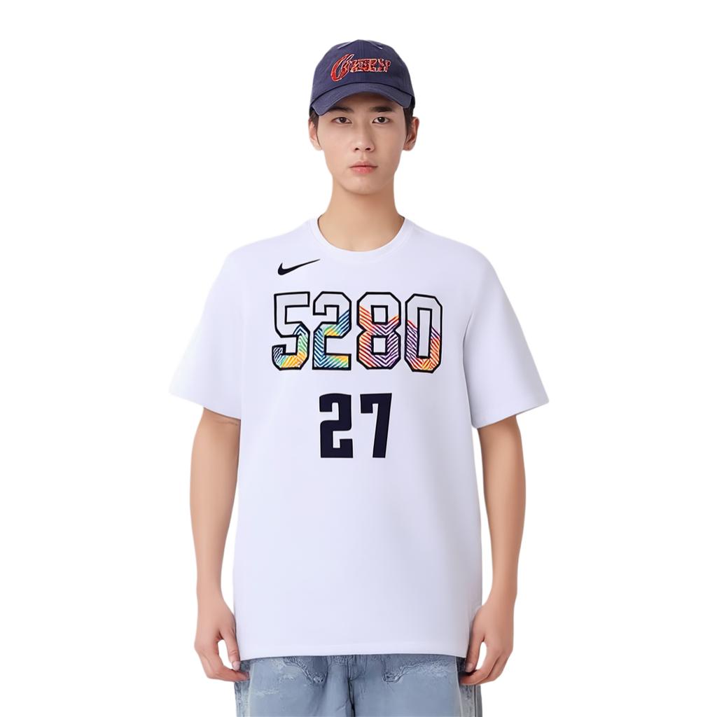 Nike Denver Nuggets NBA 2024-25 City Edition Round Neck Fashion Comfortable Short Sleeve T-Shirt Men Tops HJ2771-101