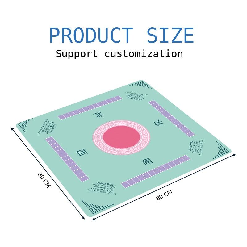 2026MUZHENGFoldable Rubber Eco-Friendly Waterproof Anti-Slip Durable American Mahjong Table Mat for Poker and Home Entertainment