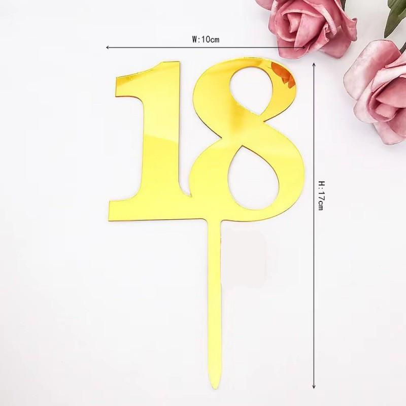 

Number 18 21 30 40 50 60 100 Acrylic Decorative Plugin Wedding Anniversary Birthday Cake Plaque