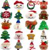 50/100pc Christmas Dog Accessories Removable Dog Bow Tie Collar Accessories Deer Santa Style Small Dog Bowtie Collar Accessories