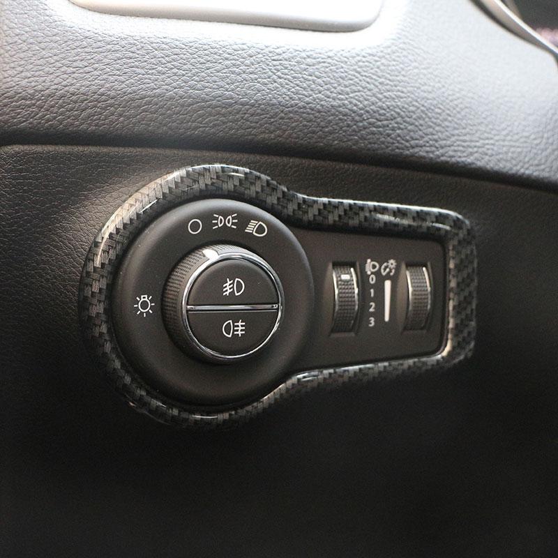For Jeep Compass 2017-2020 2021 2022 2023 2024 Interior Head Light Lamp Adjustable Switch Button Cover Trim ABS LHD Accessories