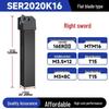 CNC SER2020K16 2525M22 External Threading Tool Holder - Shock-Resistant Lathe Tool for External Diameter Clamping