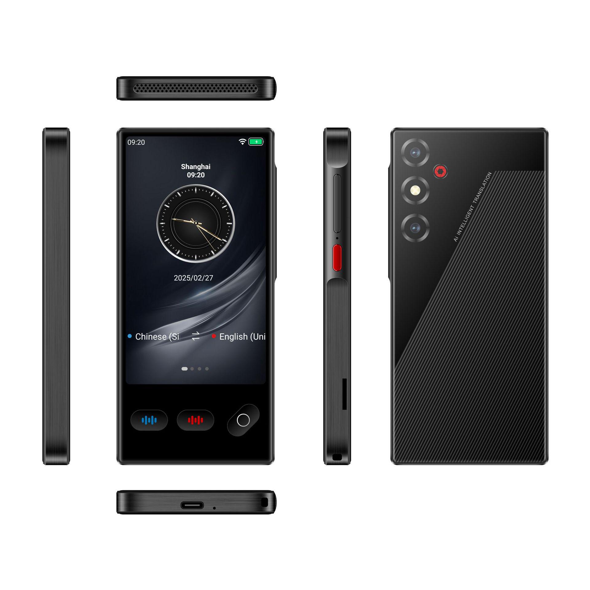 

Deepseek Multi-language Translator & Learning Device with Simultaneous Interpretation and Electronic Dictionary Features. 125.8*59*10.7 mm чорний