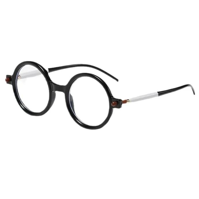 Round Anti Blue Light Reading Glasses Women Men Fashion Vintage Eyewear Presbyopia Hyperopia Female Reading Eyeglasses 0 To +4.0