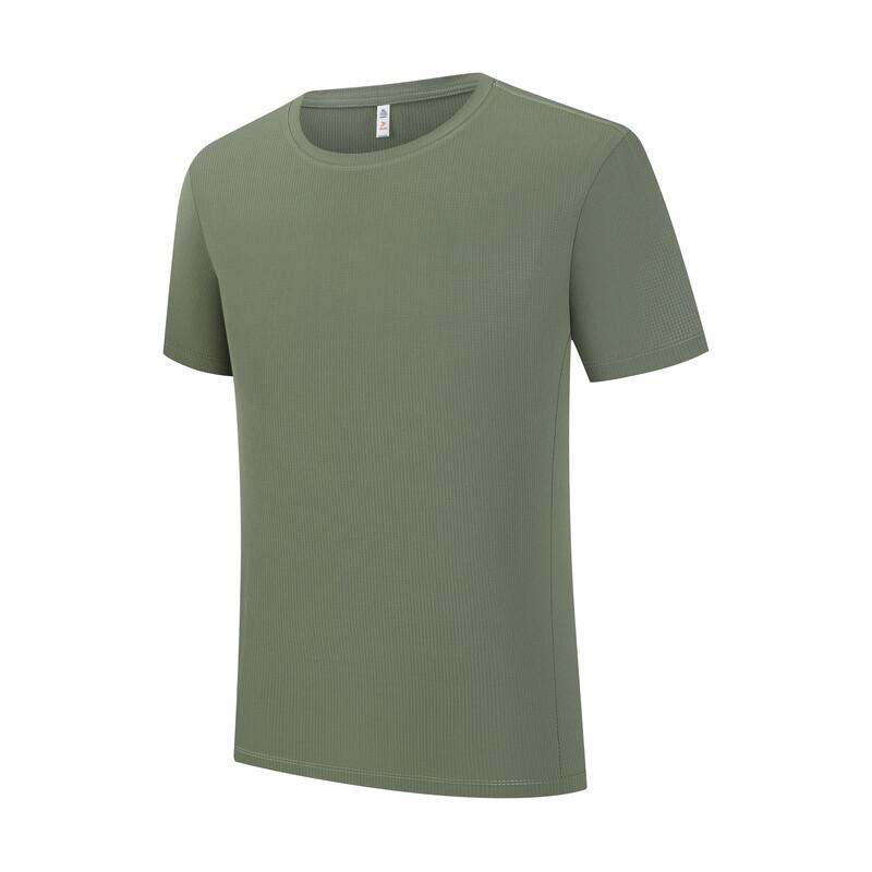 Neboocen Solid Color Quick-Dry Round Neck Short Sleeve T-Shirt 4XL