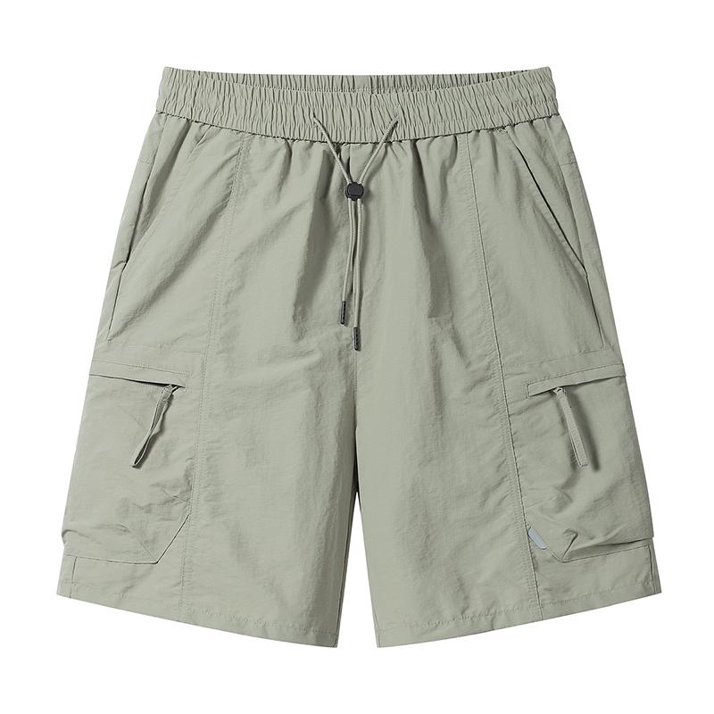 

Men s Summer Workwear Shorts, Loose Multi Pocket Solid Color Versatile Casual Five Quarter Pants, Beach Pants XL хакі