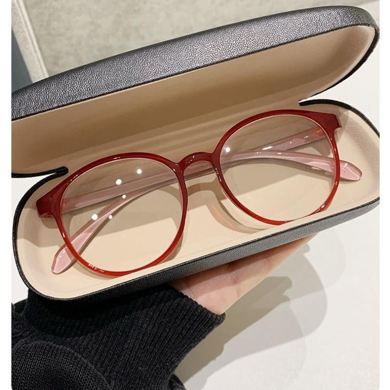 Large Frame Round Vintage Reading Glasses Women Men Lightweight Full Frame Anti Blue Light Presbyopia Eyewear