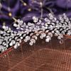 Echsio Crystal Hairbands Newest Bridal Fancy Wedding Clear Tiara for Women Jewelry Gift Party Romantic CZ Stone BC6070