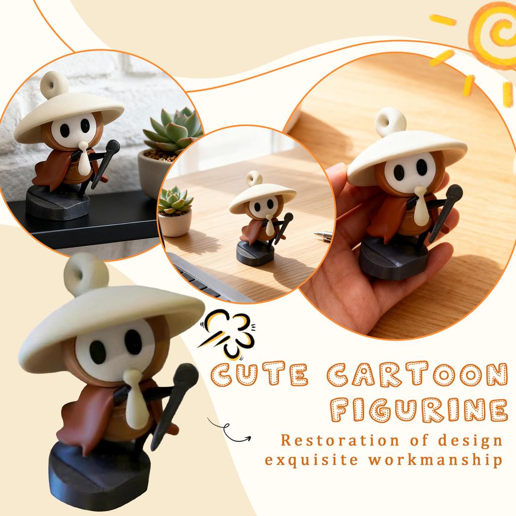 Universal 3.9 Inch Cartoon Figurine, Suitable For Home Décor, Car Dashboard Decoration, Cute Collectibles, Or Gaming Character Statues. Available