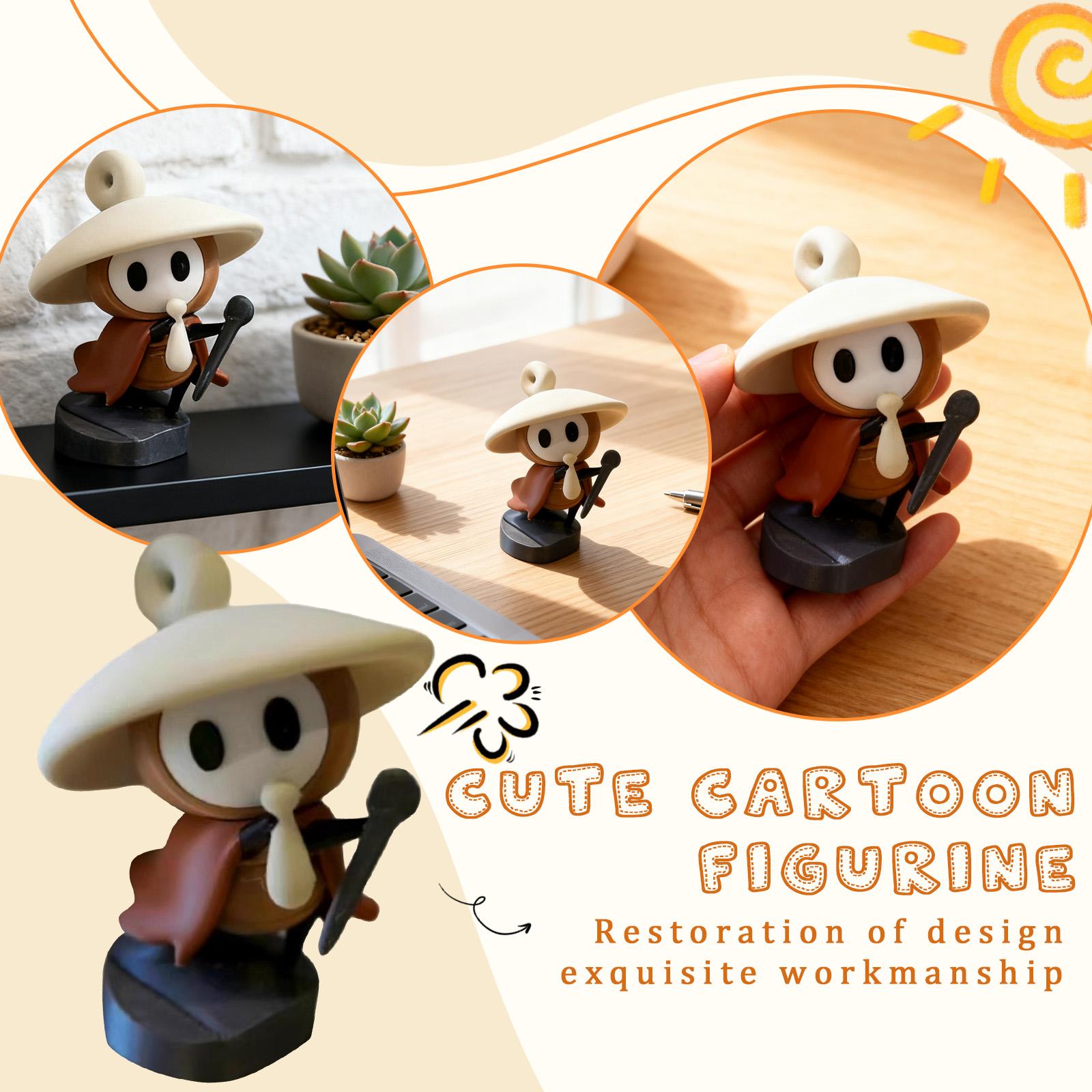 

Универсальная мультяшная фигурка 3,9 дюйма, подходит для домашнего декора, украшения приборной панели автомобиля, милые предметы коллекционирования или статуэтки игровых персонажей. Доступный One Size