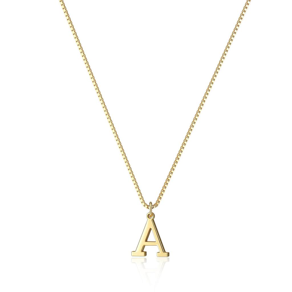 26 Initial Stainless Steel Necklace for Women - Trendy & Simple, No-Fade Design