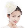 Feather Veil Headband With Lace Flower Women Elegant Hat Headwear Hairpinsfascinating Wedding Party Hair Clip