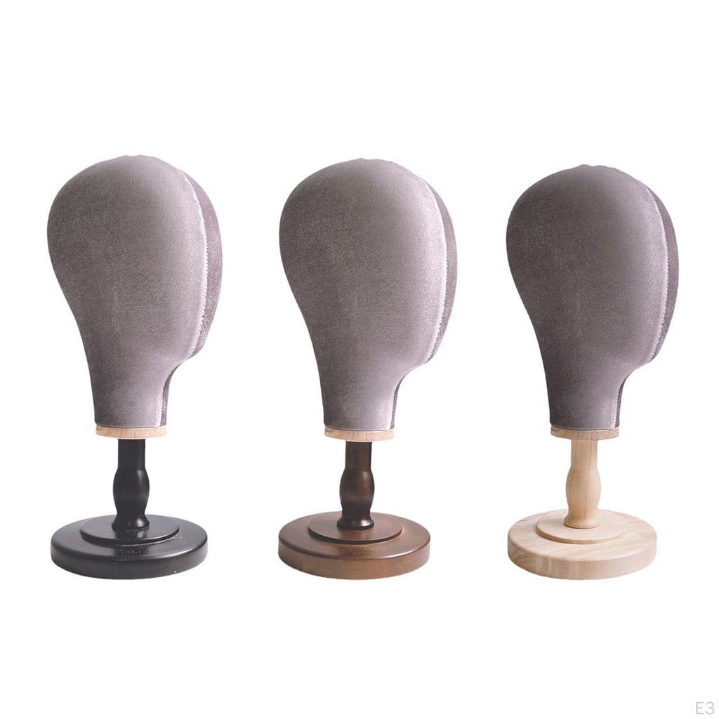 Raft de depozitare pentru șepci de manechin pentru cap de afișare pentru pălării cu bază din lemn pentru bijuterii pentru căști