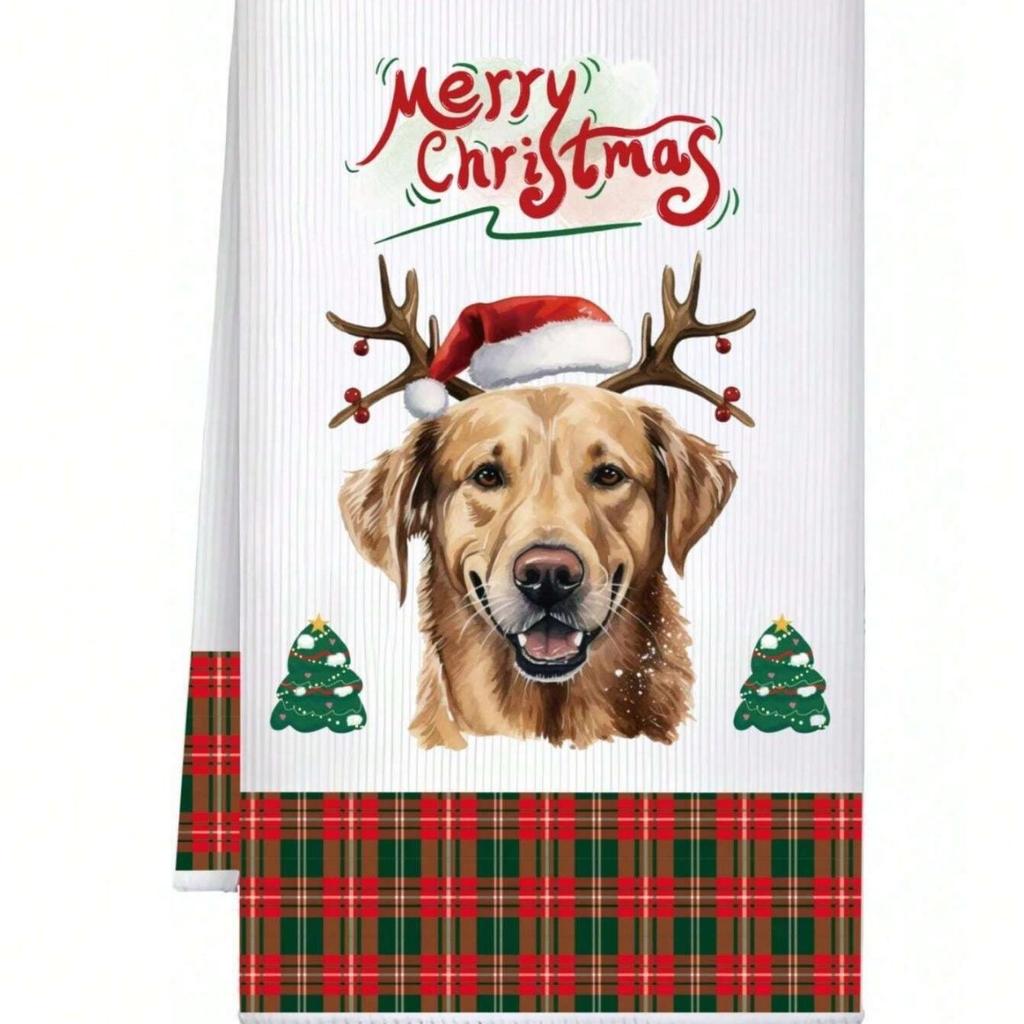 1pc/2pc/4pc/pack Christmas Scrub Sponge Creative Kitchen Dish Cloth Festive Cleaning Decor for Home & Table Kitchen Dish Towel Xmas Cleaning Supplies