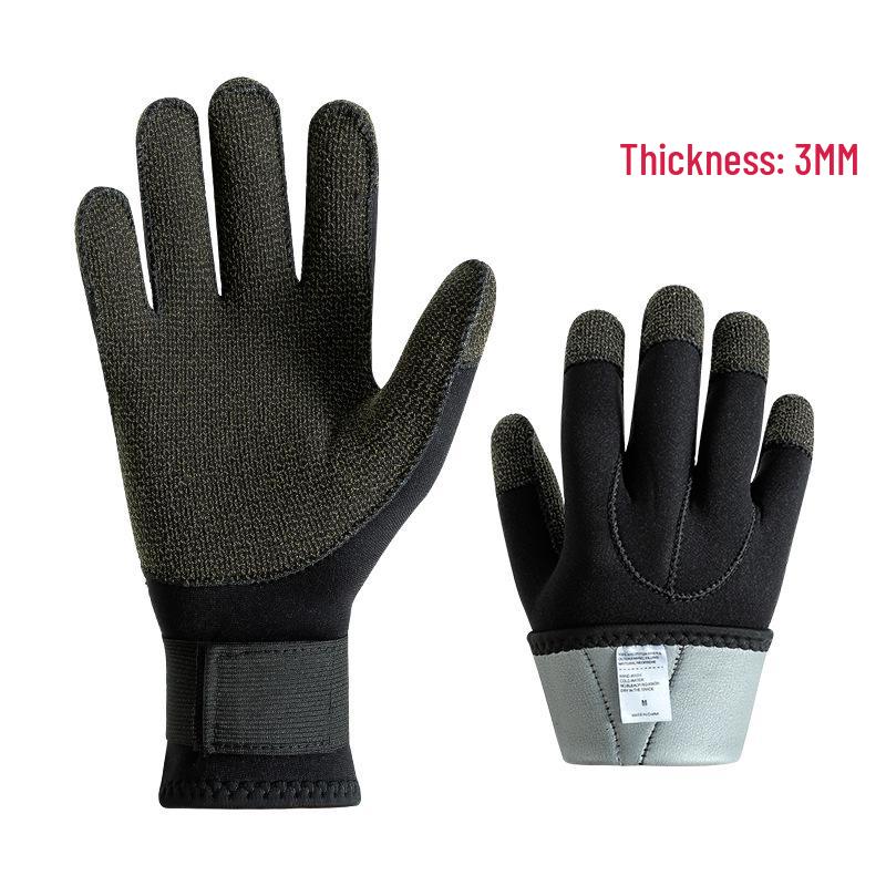 Kevlar Diving Gloves: Non-slip, Scratch-Resistant, Warm, Cold Protection for Snorkeling and Crab Catching.