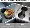 Tesla Model 3 Model Y Cup Holder Insert  Upgraded Washable Silicone Console Car Cup Holder Tesla Accessories