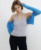 LUCIR ZU Airy Halter Knit Top (Gray)