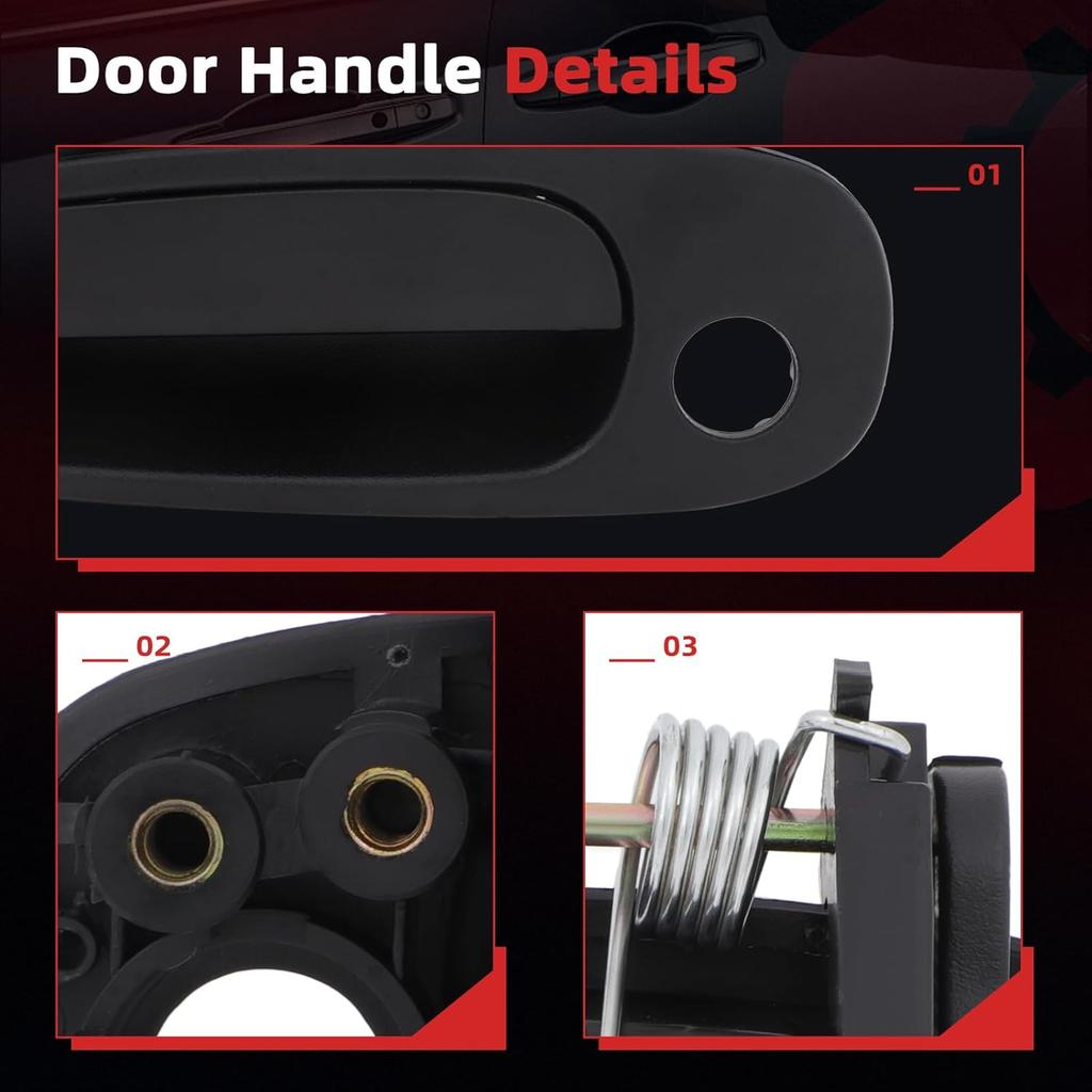 cciyu Door Handle Replacement fit for Toyota Corolla Exterior Outer Outside Front Driver Side Door Handle Replacement fit for 1993-1997 for Toyota