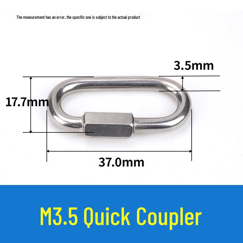 304 Stainless Steel Quick Link Carabiner Ring M3.5-M12