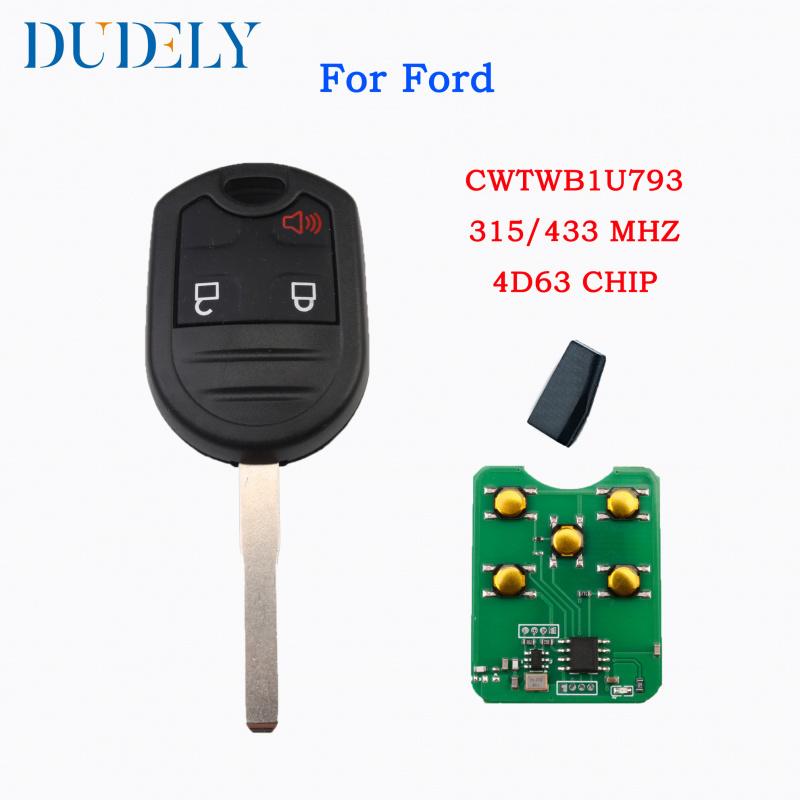 Hindley CWTWB1U793 Remote Car Key 3/4 Buttons Fob 315/433MHz 4D63 Chip For Ford Flex Explorer Taurus Mustang 2010-2013 UP