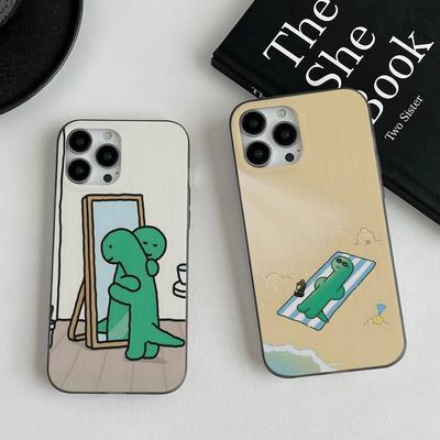 Cute J-Jog-uman-s Dinosaurs For iPhone 15 16 17 14 13 12 11 Pro Max 16E 16 Plus 17 Air Corrugated Shockproof Phone Cover