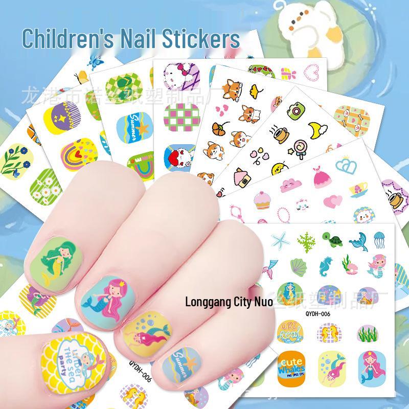 3D Luminous Jelly Nail Stickers for Kids - 5D Embossed Nail Art