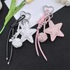 Geflochtener Seilbeutel Hochwertiger Schlüsselanhänger Anhänger Fünfzackiger Stern Hängend Geeignet für Handy-Taschen-Zubehör Ornament