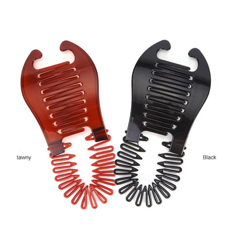 Teenager Mädchen Hoher Pferdeschwanzhalter Mädchen Ineinandergreifender Doppelseitiger Haarkamm