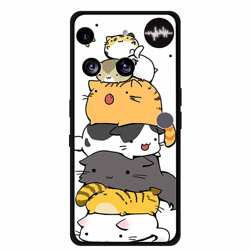 Flowers Case For Nothing Phone 3 Phone3 Soft Silicone Phone Cover Funda Black TPU Protective Bumper Coque for Nothing Phone (3)