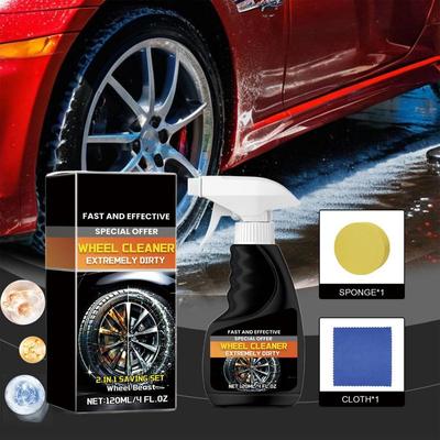 Wheel Cleaning Spray Remove Car Wheel Tire Dirt Spray Cleaner Ensures Driving Safety Tyre Grease And Brake Dust Cleaner For