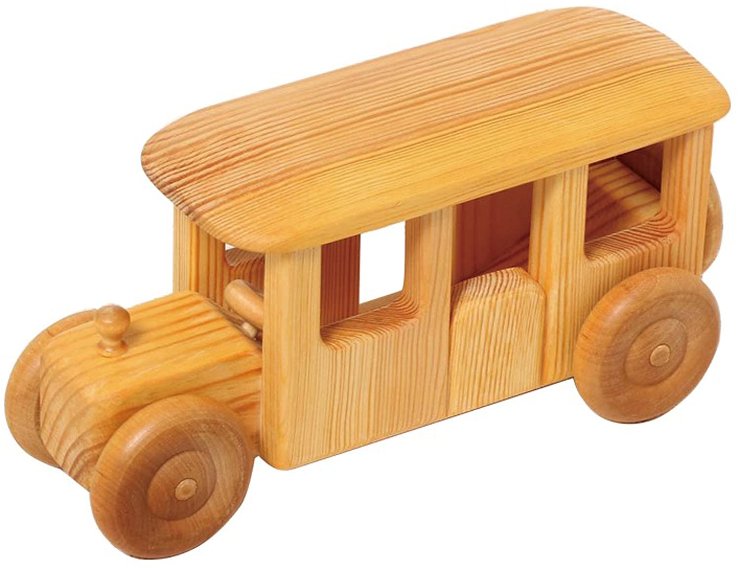 

DEBRESK Toys Wooden Car Bus Working Vehicle Natural Scandinavian Bus