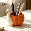 Home Office Decor Cute Goose Pen Holder, Large Capacity Compact Size Container, 3D Holder Print PLA Stationery Organizer for Pens Paper Clips