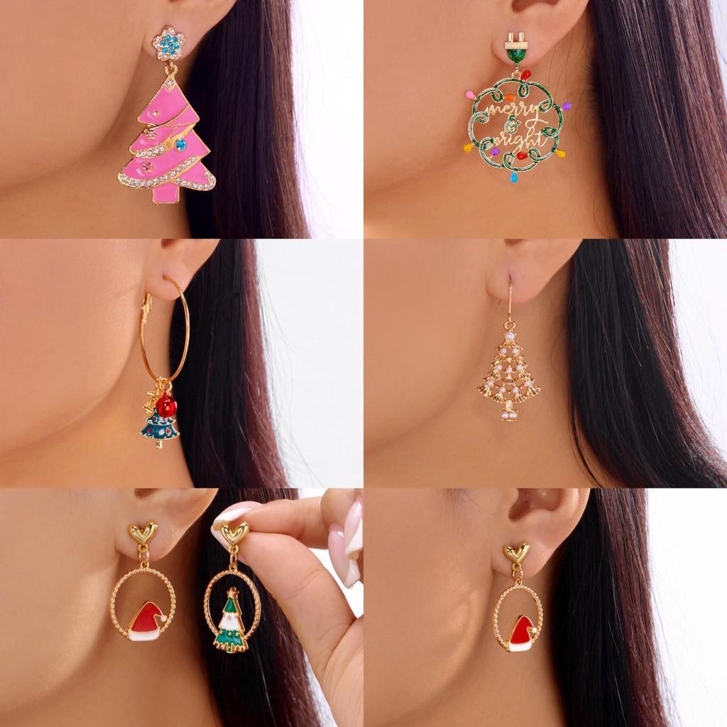 Weihnachtsglocken-Ohrringe mit glitzernder Legierung für Damen und Herren, Holiday-Party-Schmuck