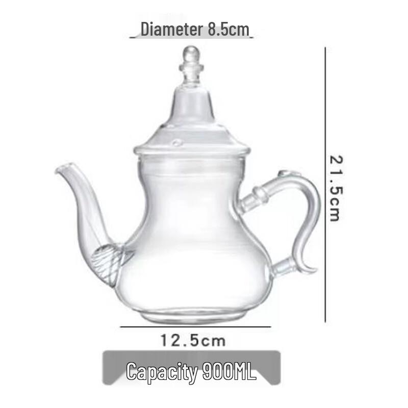 Hanyou Heat-Resistant Transparent Glass Teapot