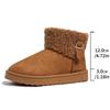 Fashion Fashion Faux Fur Non Slip Snow Boots Women 2025 Winter Round Toe Thick Bottom Ankle Boots Brown Warm Short Plush Cotton Booties