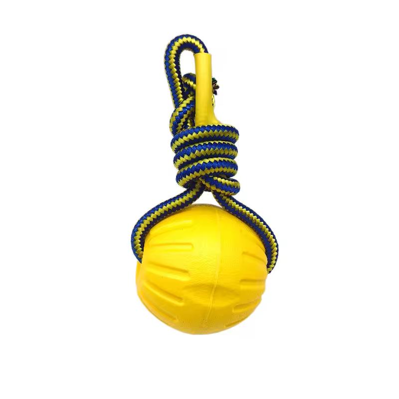 7/9cm Pet Balls Toy with Rope Interactive Outdoor Fitness Training Toys EVA Dog Chew Ball Toys Pet Summer Floating Toy 7CM жёлтый
