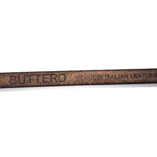 Bell Label Double-Row Leather Bracelet (Dark Brown/Medium/Magnetic Closure) Made in Japan, Cowhide Leather Bangle for Women/Italian Buttero