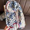 90x180cm Womens Autumn/Winter Printed Fringe Cotton Linen Warm Long Beach Shawl Scarf Wrap Ladies Stoles Hijab