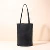 Same Lazy Bucket Bag Women's Genuine Leather Armpit Shoulder Retro Commuting Pearl Vegetable Tanned Cowhide