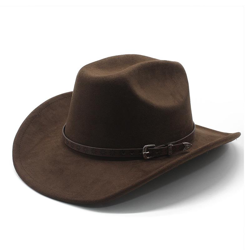 Top Hat Tibetan Top Hat Western Cowboy Hat Sun Hat Men'S Ladies Suede Hat Knight Hat