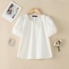 ZANZEA Women Casual Round Neck Solid Color Loose Short Sleeve Blouse